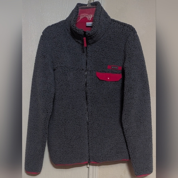 Columbia Sportswear Sherpa Fleece Full Zipper Jacket Size L Used Exc MSRP $100 - Picture 1 of 7